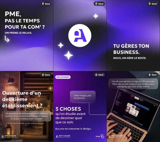 Les publications Instagram d’Art Color